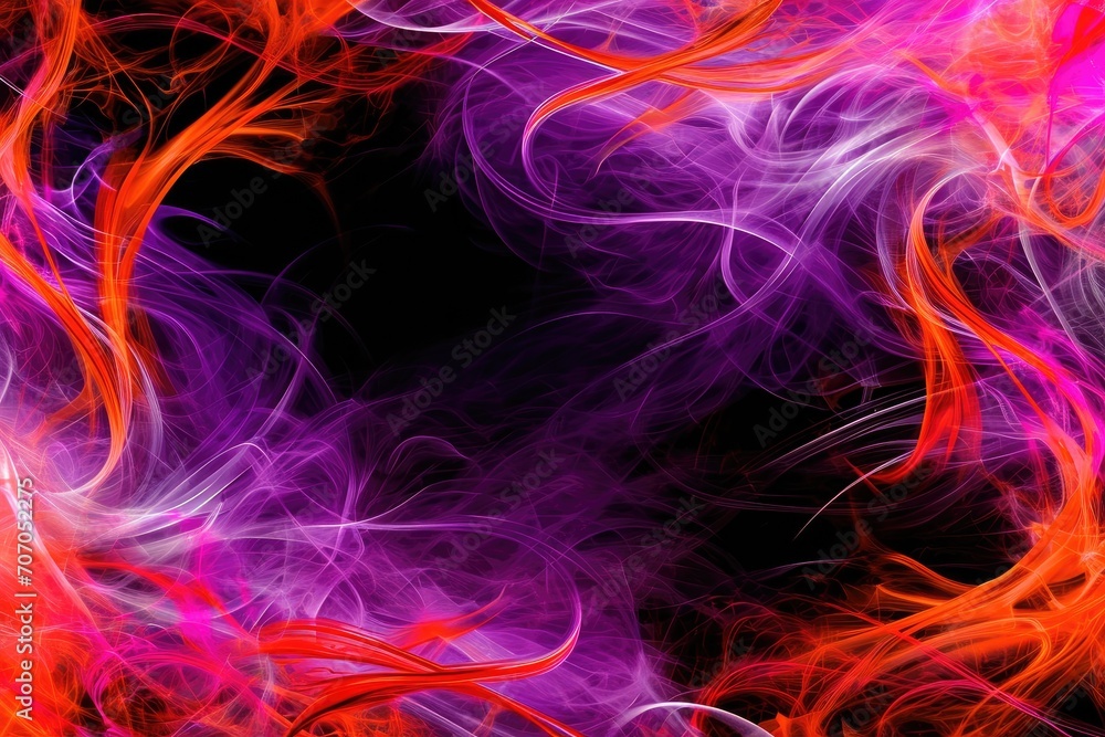 Abstract background circle fire frame. Generative AI Abstract background circle fire frame. Generative AI