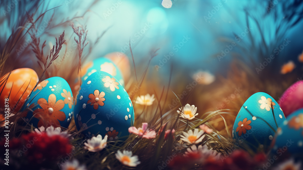 Easter design background. Easter eggs Easter design background. Easter eggs