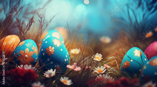 Easter design background. Easter eggs