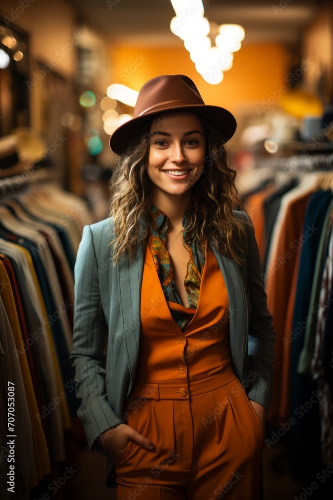 Small business owner offering a warm, personalized welcome to customers entering their charming bed and breakfast, Generative AI Small business owner offering a warm, personalized welcome to customers entering their charming bed and breakfast, Generative AI