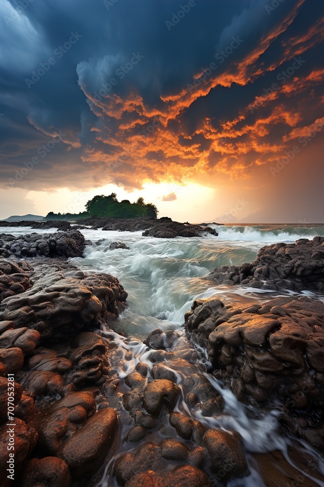 Fototapeta premium sunset on the beach