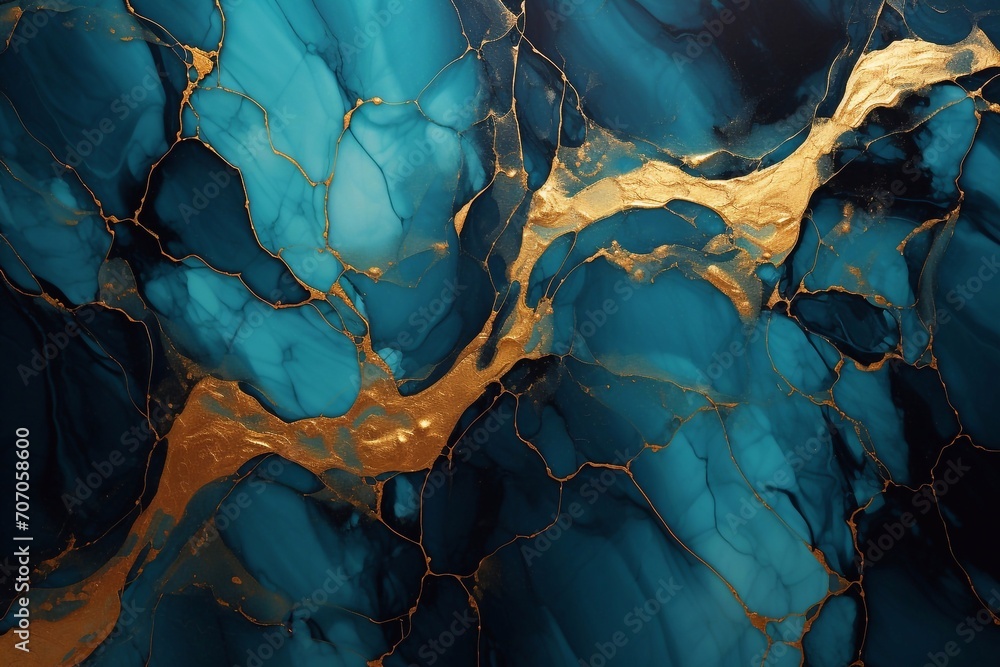 Abstract marble teal blue and gold vein. Blue marble texture luxury background Abstract marble teal blue and gold vein. Blue marble texture luxury background
