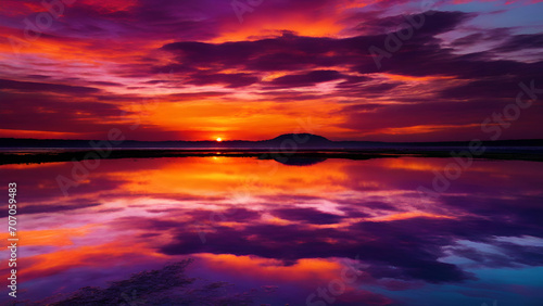  vibrant sunset over the ocean © Wonder Fix