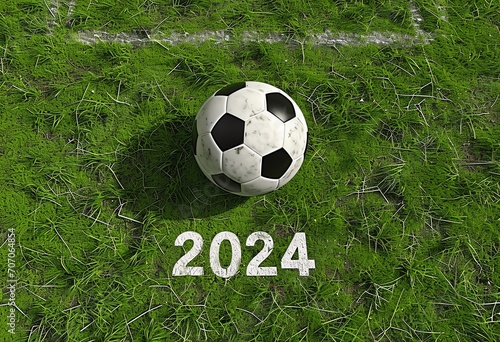 soccer ball on grass EM 2024