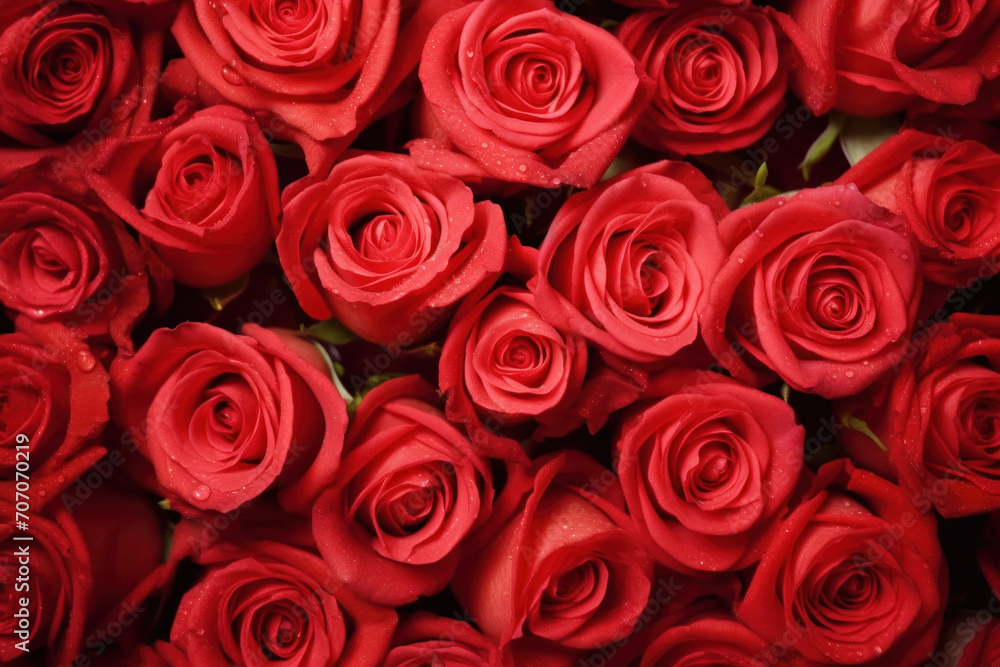 Close up of Red roses for texture background. Valentine's Day Close up of Red roses for texture background. Valentine's Day