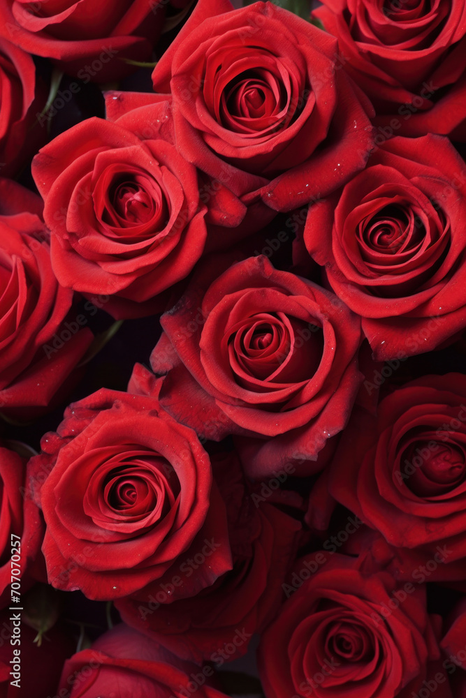Close up of Red roses for texture background. Valentine's Day Close up of Red roses for texture background. Valentine's Day