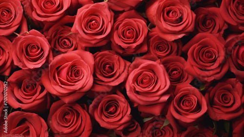 Close up of Red roses for texture background. Valentine s Day