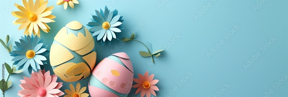 paper Easter egg Easter card Happy easter greeting card template in paper art style paper Easter egg Easter card Happy easter greeting card template in paper art style