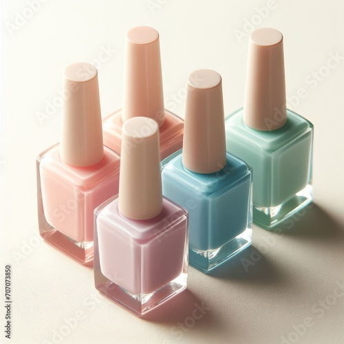 colorful nail polish bottles