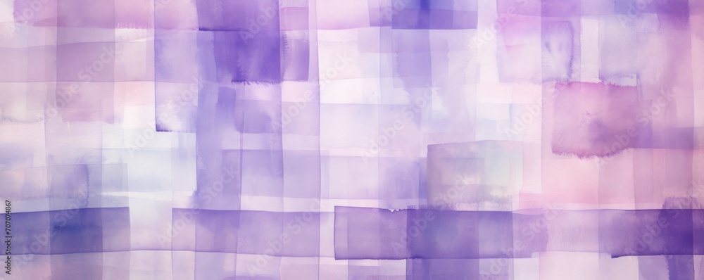 Lavender vintage checkered watercolor background.
