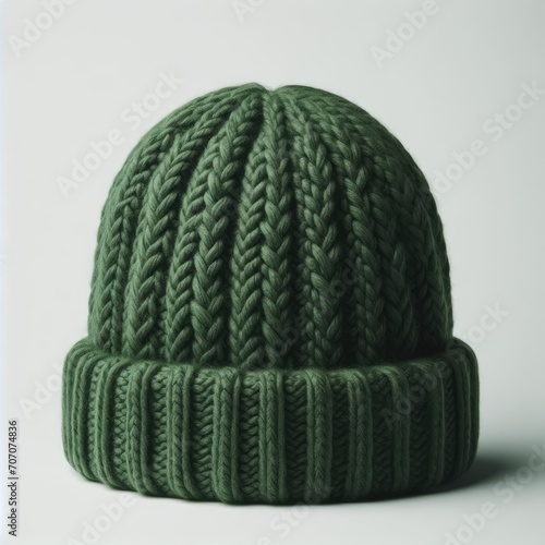 green wool cap