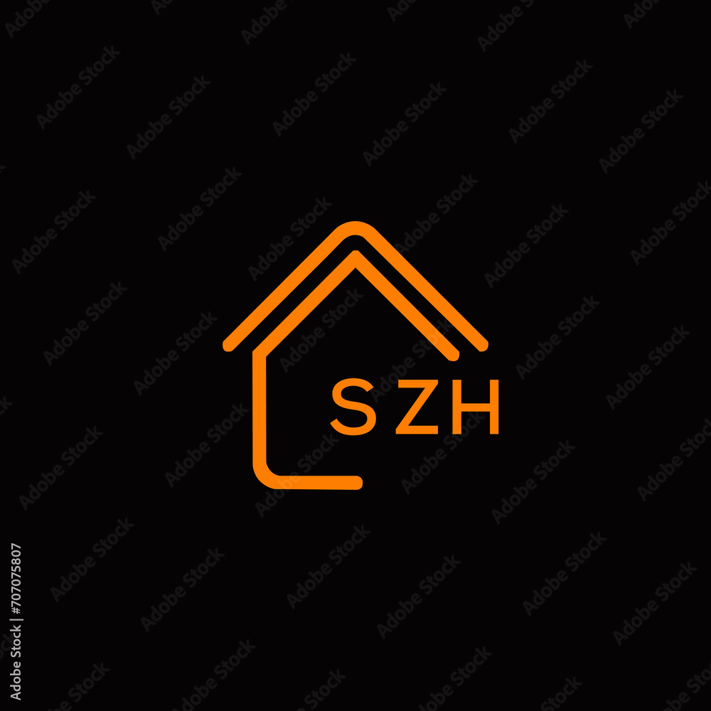Obraz premium SZH Letter logo design template vector. SZH Business abstract connection vector logo. SZH icon circle logotype. 