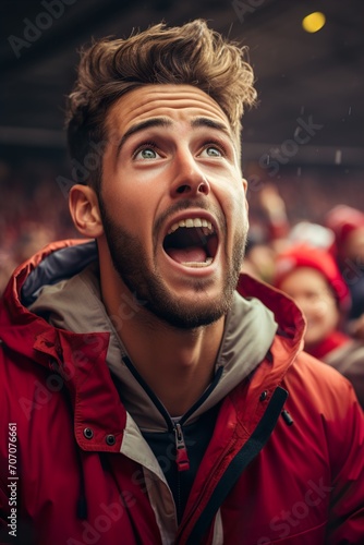 portrait of a man screaming