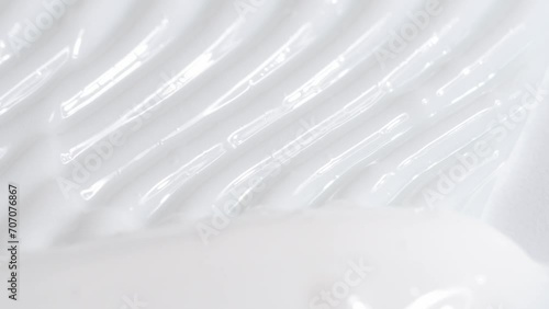 Cosmetic white cream body an facial texture closeup