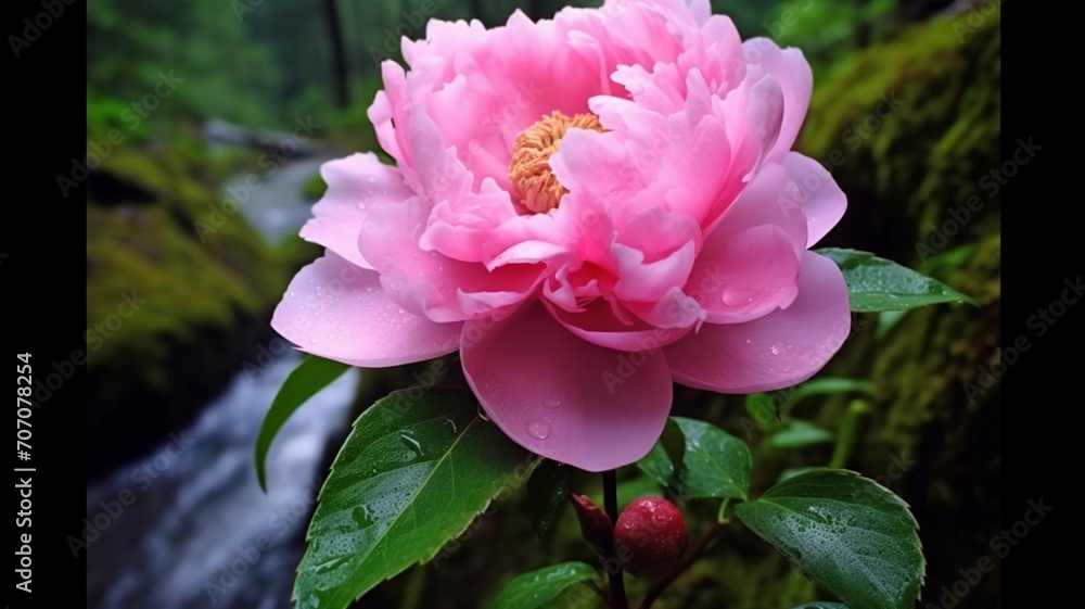 Beautiful peony hidden forest after flowers image Ai generated art Beautiful peony hidden forest after flowers image Ai generated art