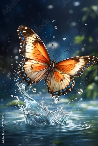butterfly on water