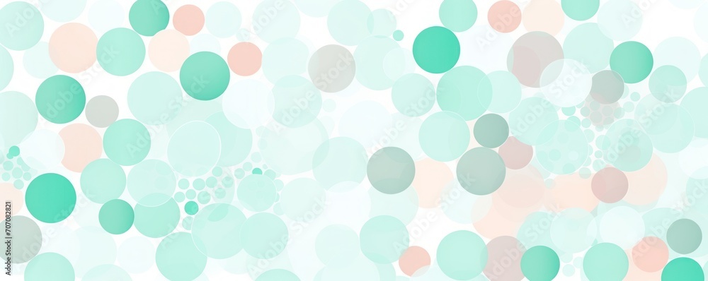 Mint repeated soft pastel color vector art circle pattern