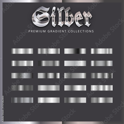 Set of silver or platinum gradients collection