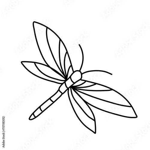 Hand Drawn Dragonfly