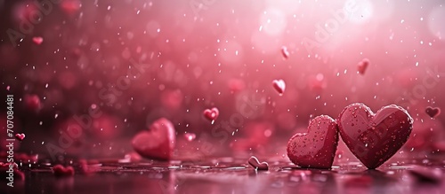 romantic red heart shape valentine background.