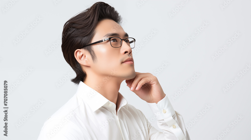 考えている男性 考えている男性