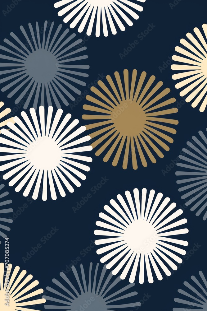 Navy repeated soft pastel color vector art circle pattern 