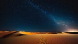 Vector Illustration of a Starry Desert Night