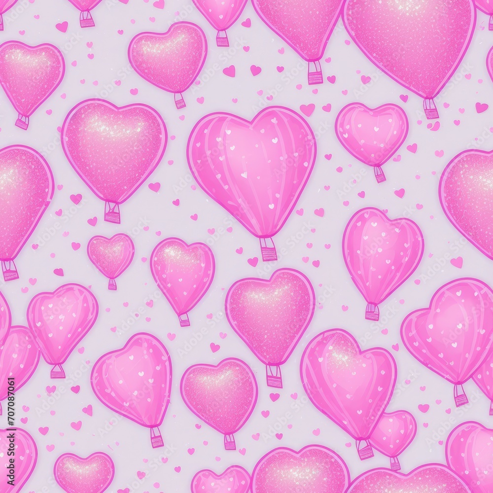 valentine card. Abstract seamless pattern. AI generated.