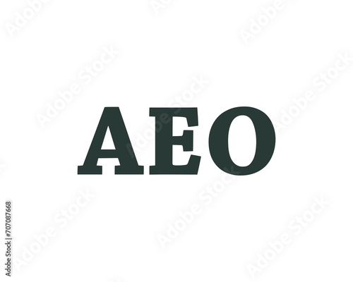 AEO LOGO DESIGN VECTOR TEMPLATE
