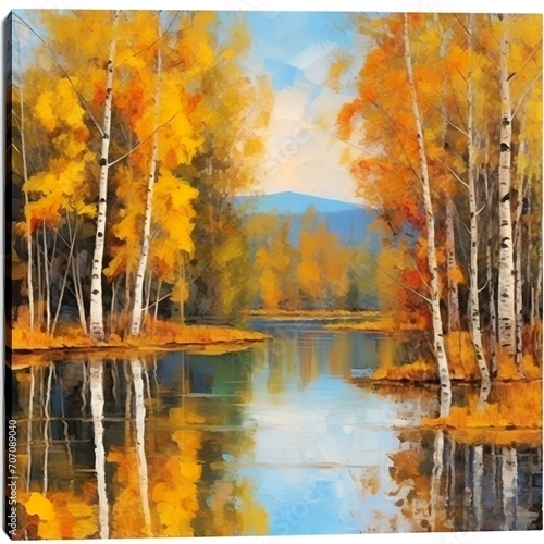 Oil Painting Landscape - Autumn Forest