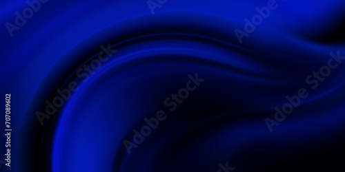 Modern blue flow poster. Wave Liquid shape in black color background. Art design for your design project © gojalia