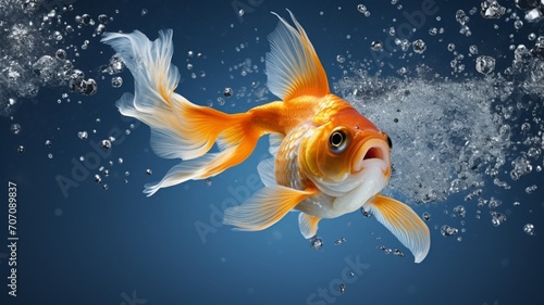 Goldfish sarasa comet fish care guide wikipedia image Ai generated art photo