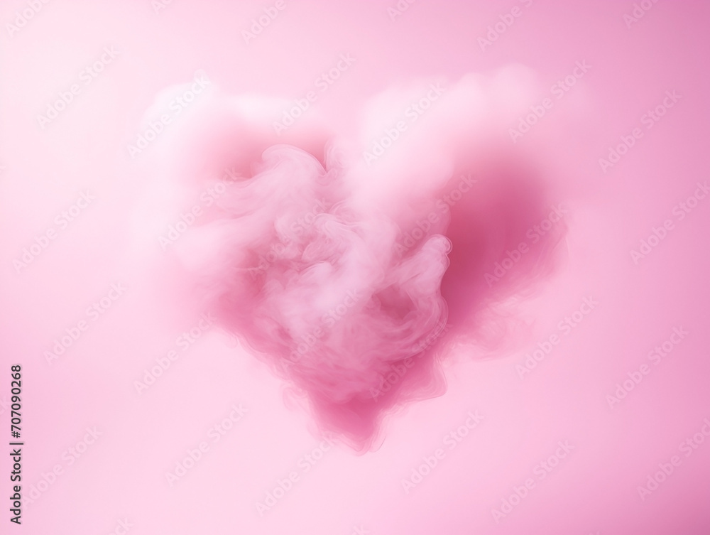 Tender cloud heart in shades of pink. A symbol of warmth, love, and tenderness. An atmosphere of romance Tender cloud heart in shades of pink. A symbol of warmth, love, and tenderness. An atmosphere of romance