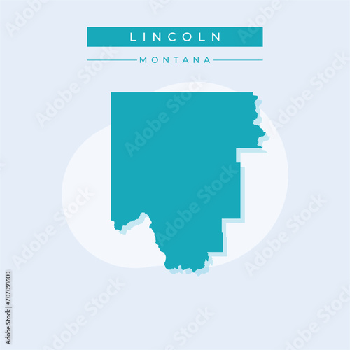 Vector illustration vector of Lincoln map Montana