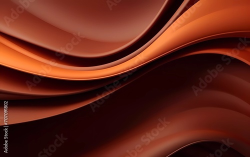 Abstract folded paper effect. Bright colored brown background. 3d rendering. generative ai