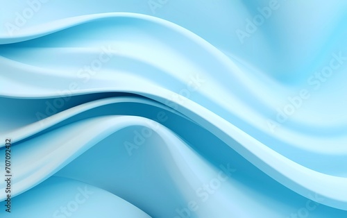 Abstract folded paper effect. Bright colored light blue background. 3d rendering. generative ai