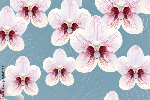Orchid repeated soft pastel color vector art circle pattern 