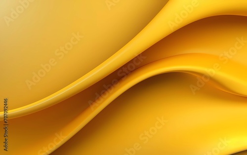 golden yellow mustard abstract 3D fluid circle background. generative ai © KBL Sungkid