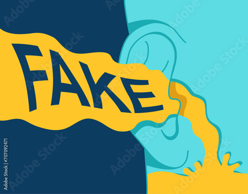 Fake news - ear with some liquid, pull the wool 