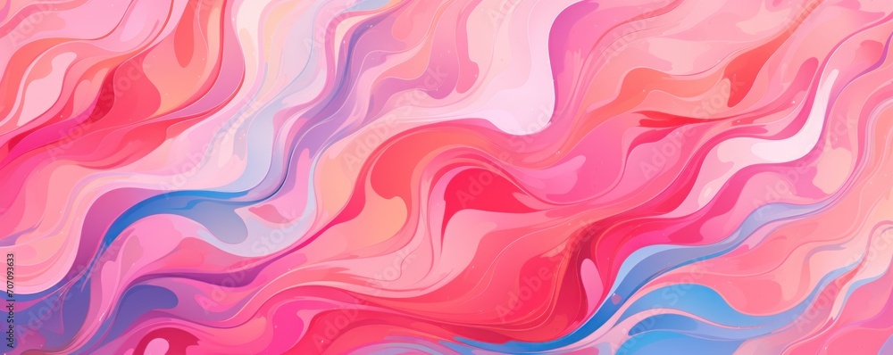 Pastel crimson seamless marble pattern with psychedelic swirls 