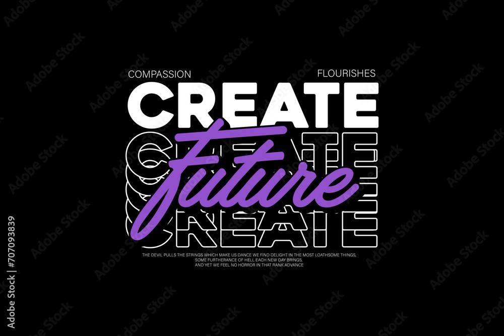 Naklejka premium Streetwear design graphic tee templates