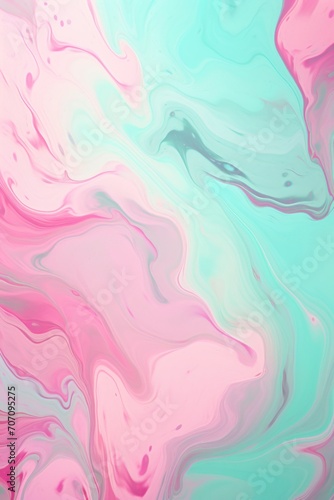 Pastel mint seamless marble pattern with psychedelic swirls 