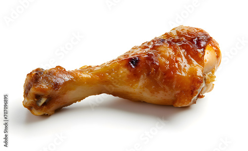 Grilled Chicken Leg Isolated on white Background