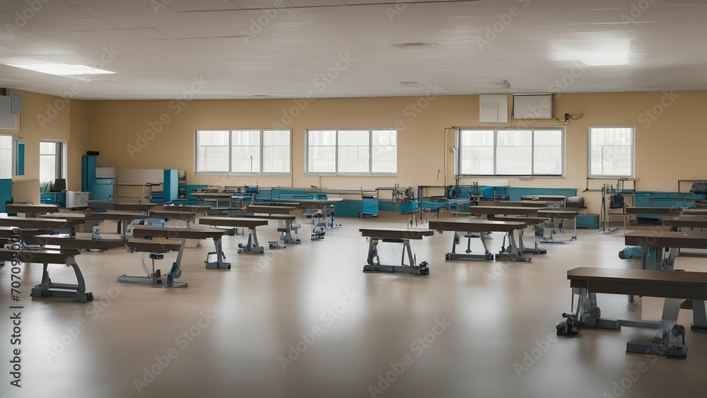 room with chairs and tables room with chairs and tables