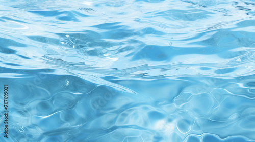 Blue water texture, Underwater 3D Illustration of Blue Pool with Water Reflections, 3d rendering water caustics. Texture of the water surface, Ai generated image