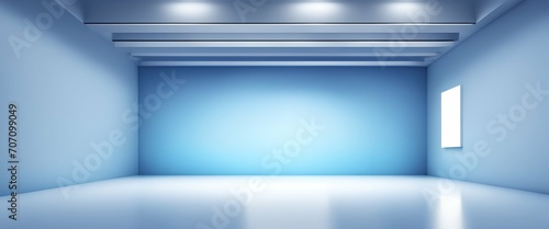empty white room with light