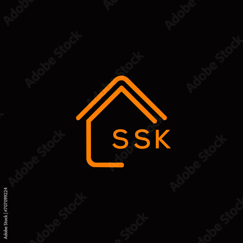 SSK Letter logo design template vector. SSK Business abstract connection vector logo. SSK icon circle logotype.
 photo