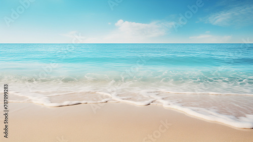 Beach and sea, Abstract beautiful sandy beaches background with crystal clear waters of the sea and the lagoon, Ai generated image 