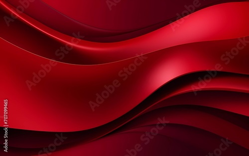 Dark red paper waving abstract banner design. Wavy vector background. generative ai