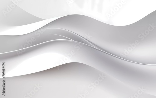 Silver paper waving abstract banner design. Wavy vector background. generative ai